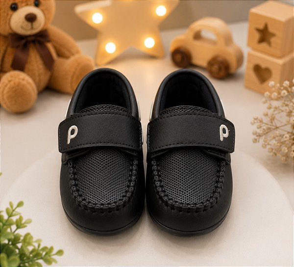 Mocassim Social Pitico Preto
