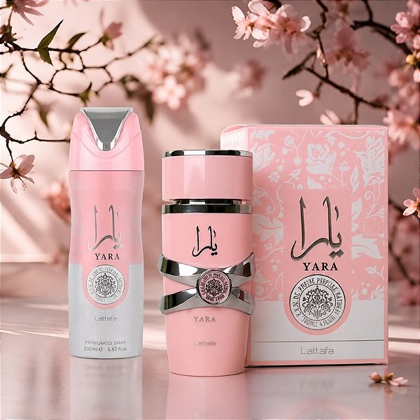 KIT LATTAFA YARA ROSA CLARO + BODY SPRAY