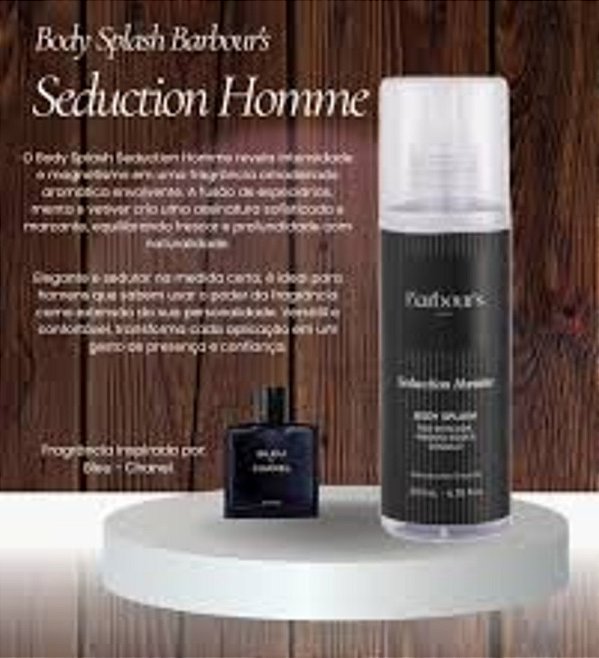 BODY SPLASH BARBOUR'S - Sedution Homme (Noz Moscada, Pimenta Rosa e Sândalo)