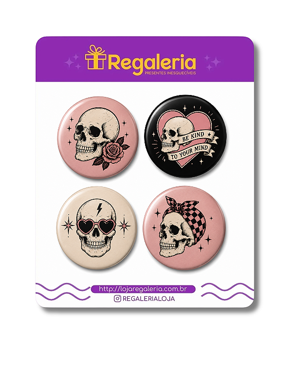 Cartela de Bottons Skulls