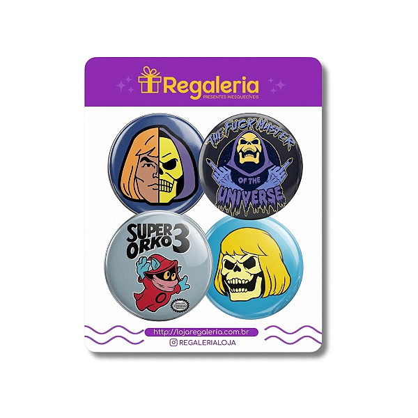 Cartela de Bottons He-Man