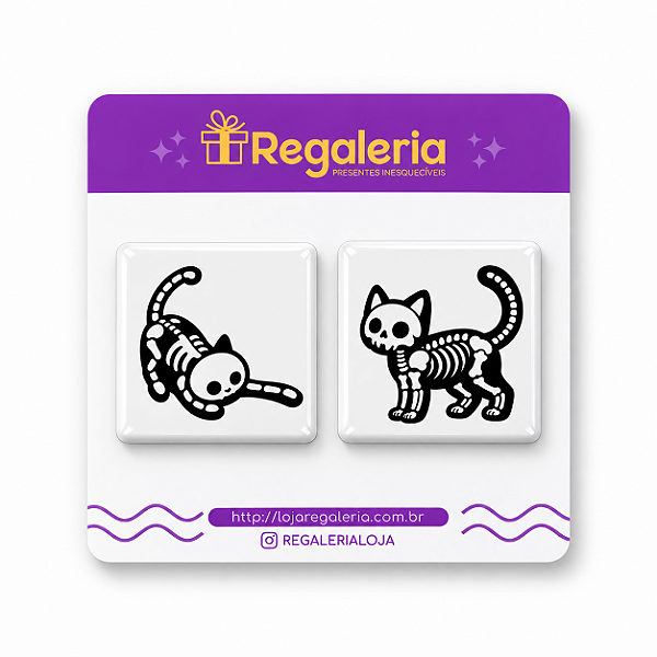 Kit de Imã Quadrado Cats