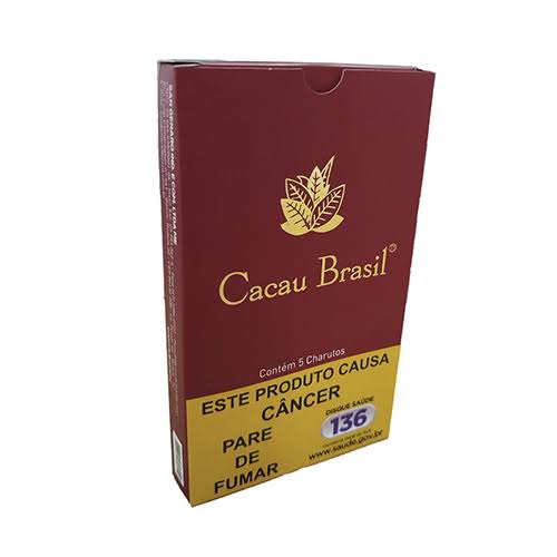 CHARUTO CACAU BRASIL CONHAQUE ( VERMELHO) CX C/ 5