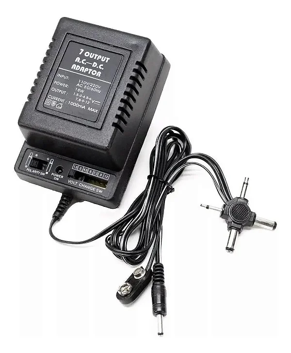 Fonte Universal AC-DC Memex MU1000 — 1,5V a 12V — 1000mA — com Caixa Original