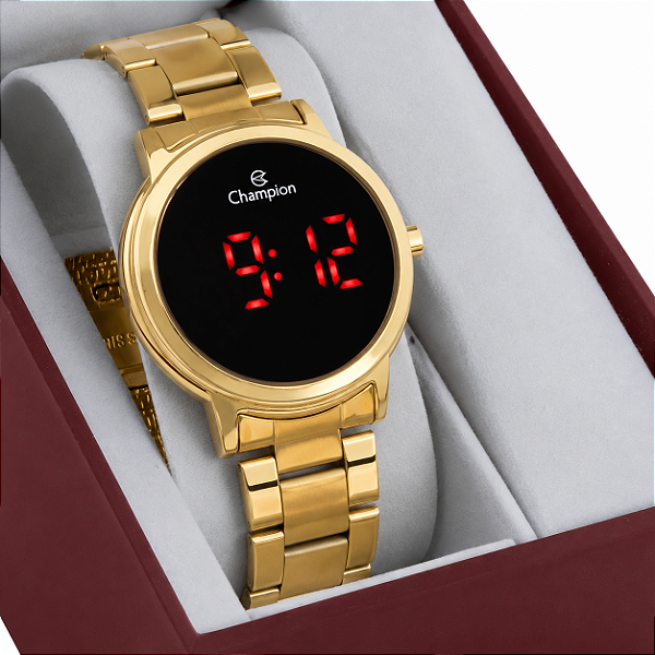 Relógio Feminino Champion LED Digital Dourado CH40115H