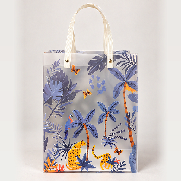 Sacola Tropical com Alça Branca 23x30x12cm - 1 unidade - Fenari