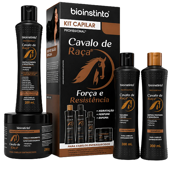 Kit Capilar Profissional Cavalo de Raça - Bio Instinto Cosméticos