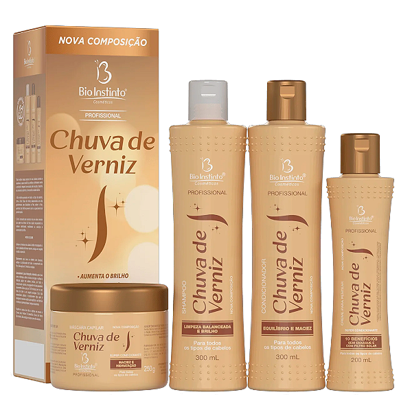 Kit Capilar Profissional Chuva de Verniz - Bio Instinto Cosméticos