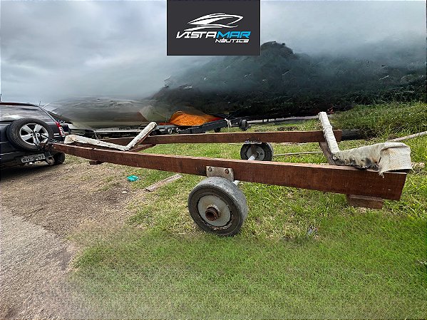 Carreta Rodo-encalhe 2025 para lanchas de 16 à 20 pés