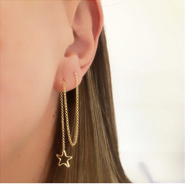 Brinco fio estrela