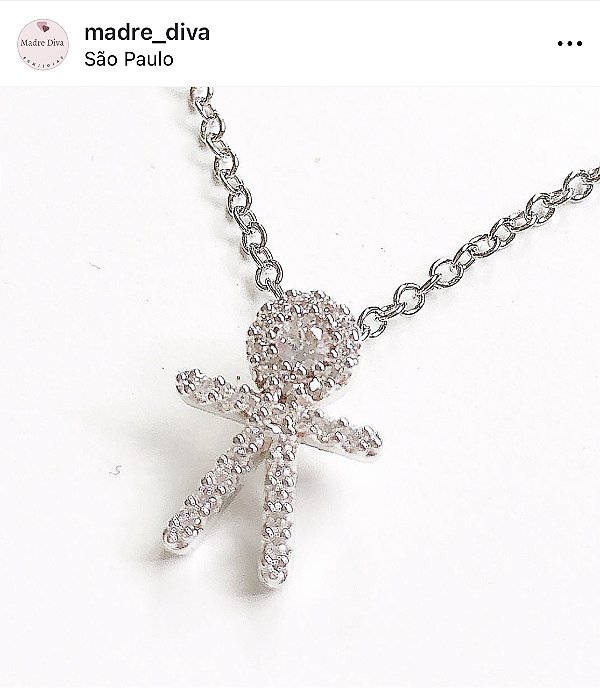 Colar pingente menino Zirconia