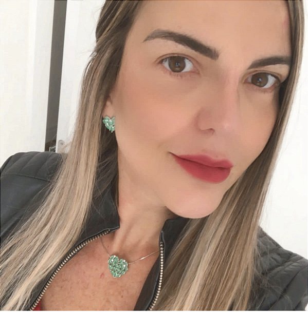 Conjunto verde esmeralda de joias