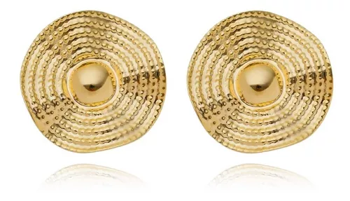 Brinco disco redondo grande