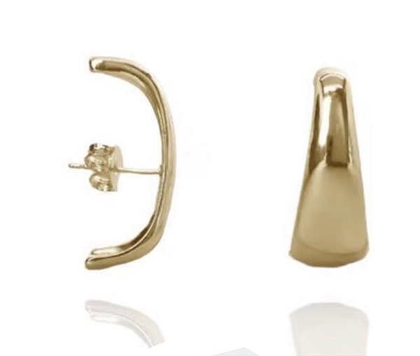 Brinco estilo earhook banhado ouro