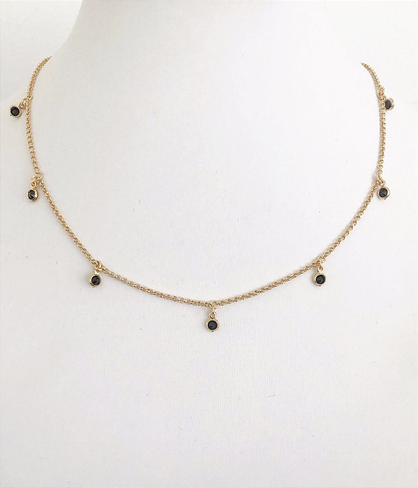 Colar gargantilha pingente onix