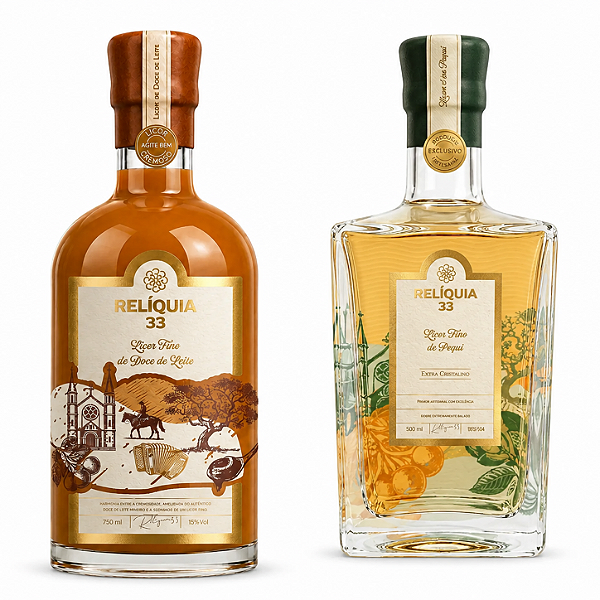 KIT - Licor Fino de Pequi + Licor Fino de Doce de Leite