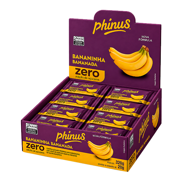 Bananinha Zero Açúcar - Caixa com 16 Unidades