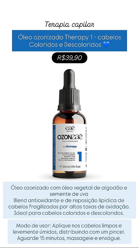 Óleos ozonizados terapia Eaê