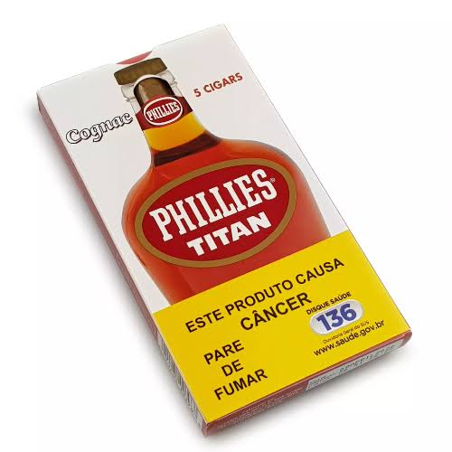 Charuto Phillies Titan Conhaque 5 Unidades