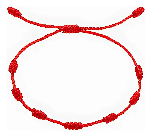 Pulseira 7 Nós Vermelha