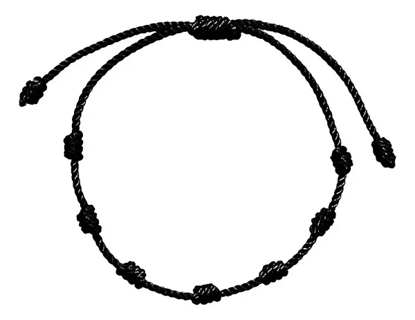 Pulseira 7 Nós Preta