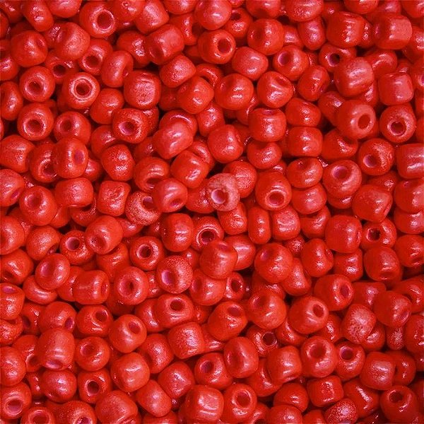 Miçanga Vermelha Leitosa 500g