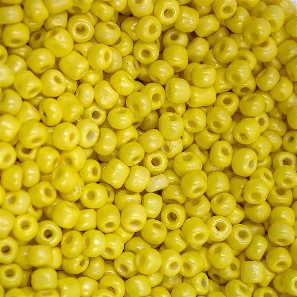 Miçanga Amarelo Leitoso Pacote 500g
