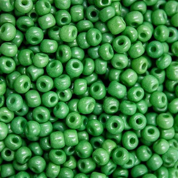 Miçanga Verde Leitoso Pacote 500g