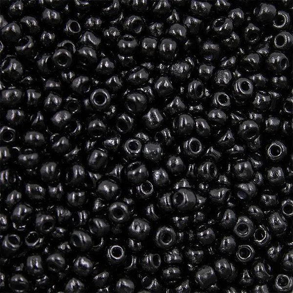 Miçanga Preta Leitosa 500g