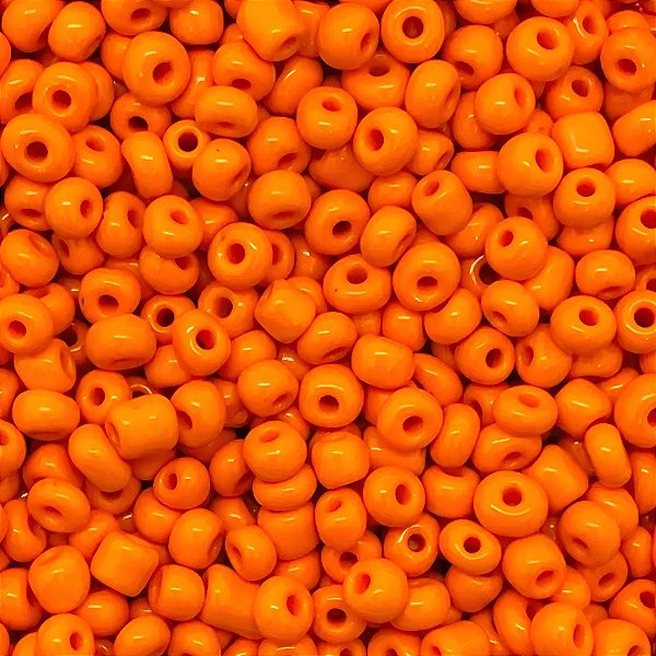 Miçanga Laranja Leitosa Pacote 500g