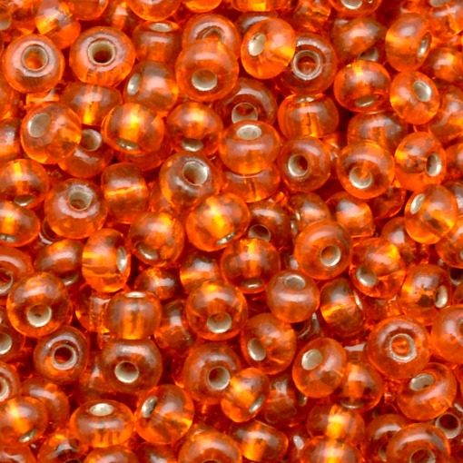 Miçanga Laranja Transparente 500g