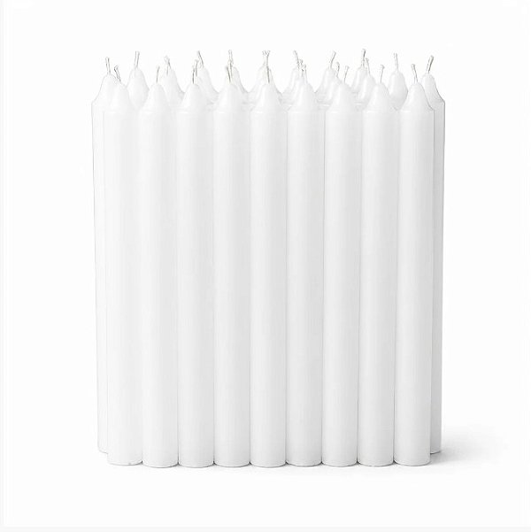 Vela Palito Branca Pack 15 Unidades