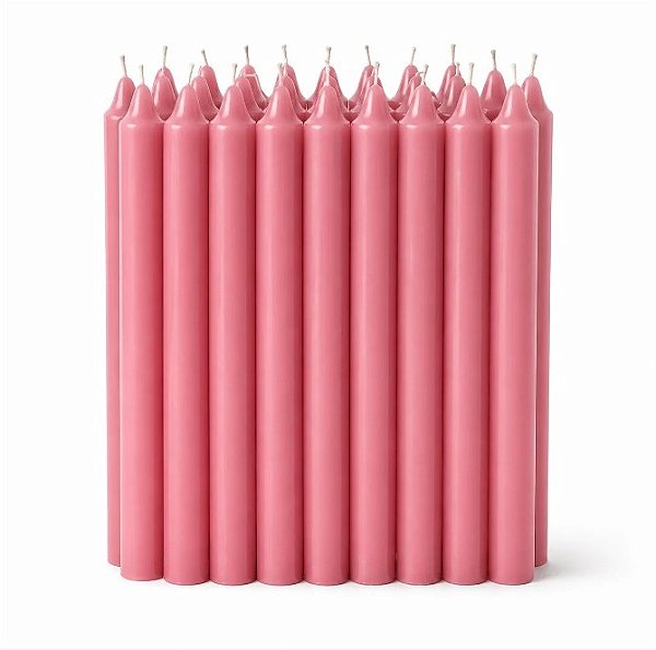 Vela Palito Rosa 15 Unidades