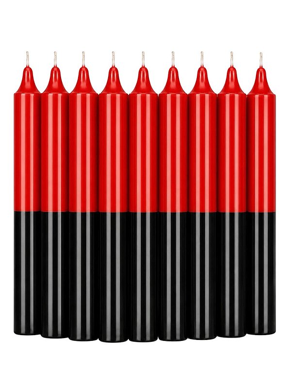 Vela Palito Vermelha e Preta 15 Unidades