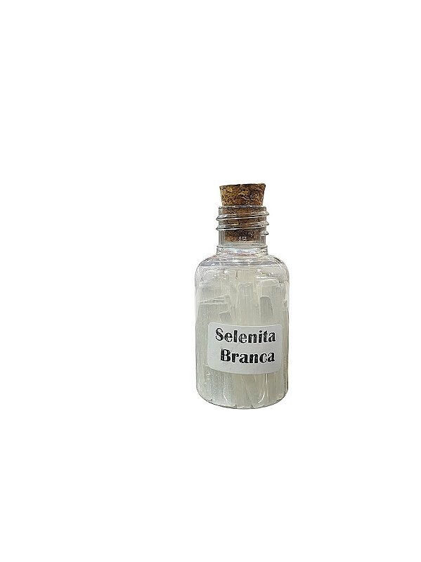 Garrafinha de Pedra Selenita Branca