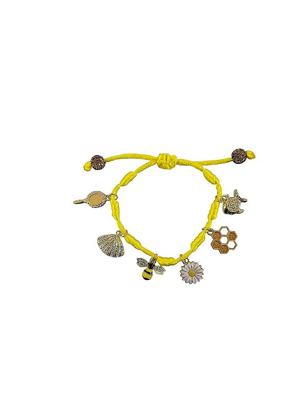 Pulseira 7 Nós Amarela De Oxum Banhado