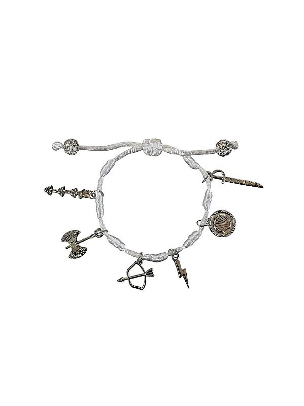 Pulseira 7 Nós Branca 7 Linhas Da Umbanda Banhada