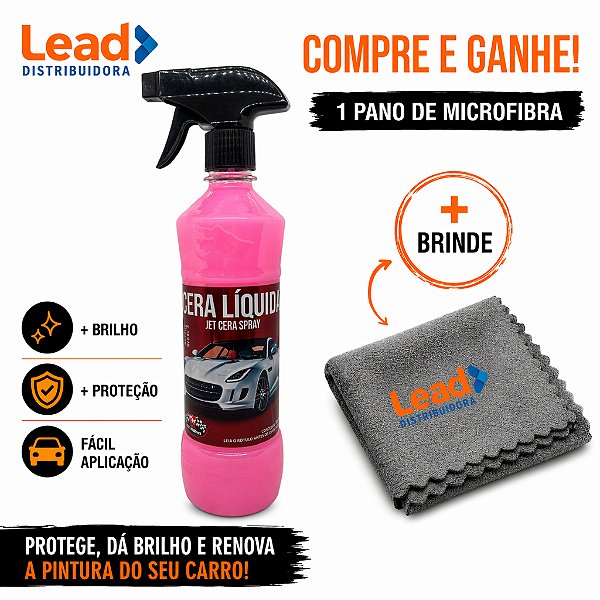 Cera Automotiva Spray Com Carnaúba Líquida Mil Milhas 500ml Alto Brilho Proteção Pintura Carros E Motos Envio Imediato