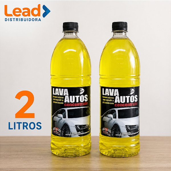 Kit 2 Unidades Lava Autos Mil Milhas 1L Brilho intenso e proteção duradoura para carros e motos