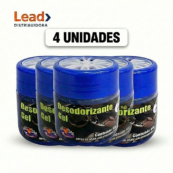 Kit 4 Unidades Gel Aromatizante Automotivo 60g Mil Milhas – Perfuma o Ambiente, Longa Duração e Envio Imediato