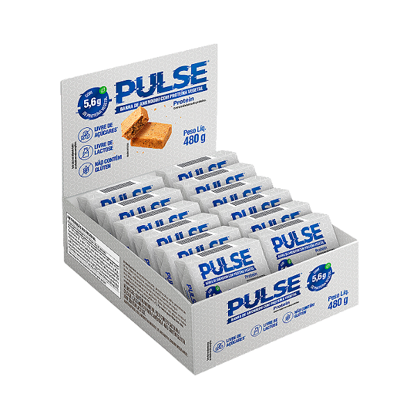 Pulse Barra de Amendoim com Proteína Vegetal – Display com 24 Unidades | 480g