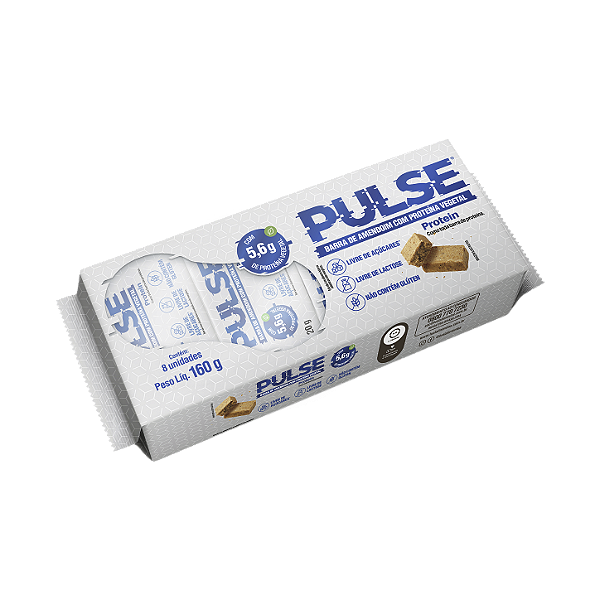 Pulse Barra de Amendoim com Proteína Vegetal – Kit com 8 Unidades | 160g