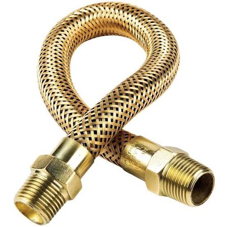 Flexivel Cobre Tomback NBR 14177 Rosca 1/2 Macho Fixo x Fêmea Giratória - Haenke (Veja Tamanhos Nas Variações)