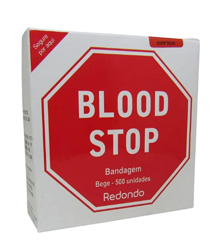 Curativo Adesivo Redondo Stopper Slim Hipoalergênico Bege 500 Uni – Blood Stop