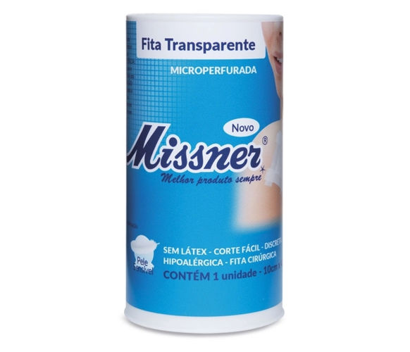Fita Transparente Hipoalergênica 10cm x 4,5m - Missner