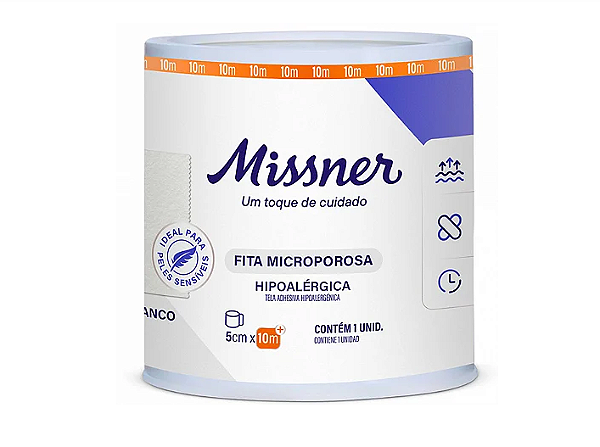 Fita Microporosa Branca 5cm x 10m - Missner