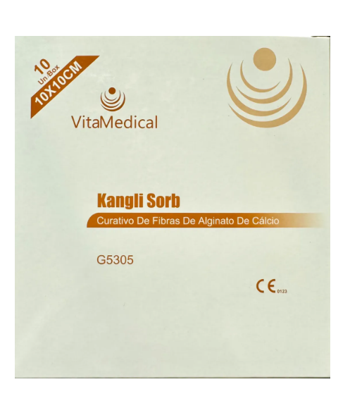 Curativo de Alginato de Cálcio e Sódio Kangli Sorb 10x10cm Unidade - VitaMedical