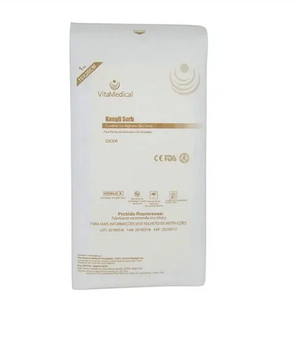 Curativo de Alginato de Cálcio e Sódio Kangli Sorb 10x20cm Unidade - VitaMedical