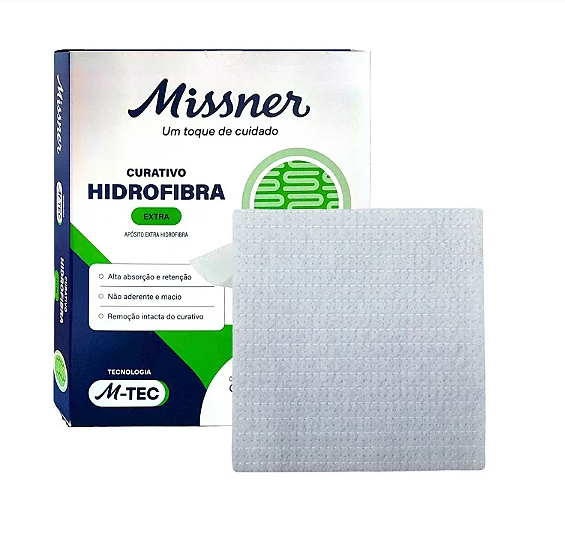 Curativo Hidrofibra Extra 10cm x 10cm M-Tec Unidade - Missner