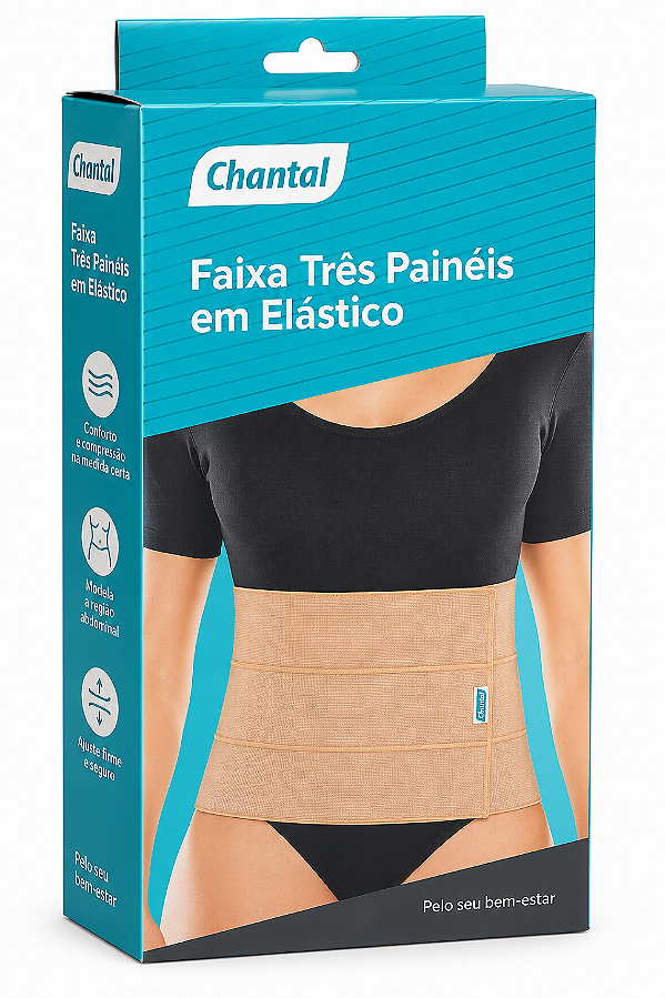 Faixa Abdominal 3 Painéis em Elástico - Chantal